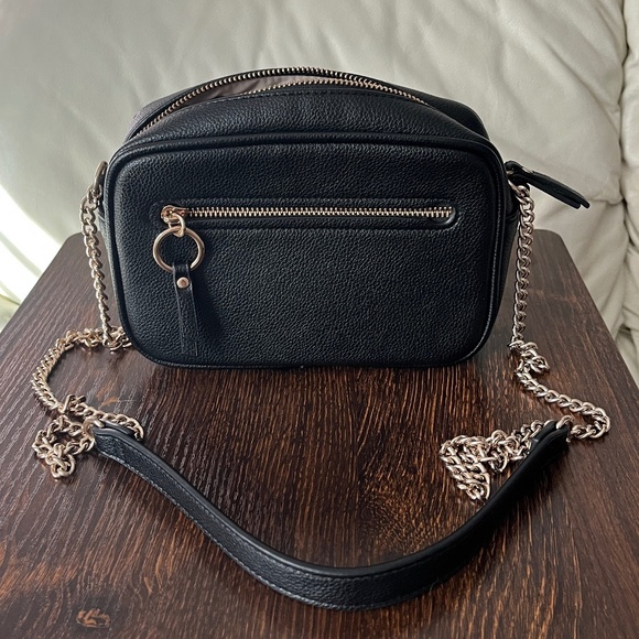 H&M Bags Hm Black Crossbody Bag With Gold Chain Strap Poshmark